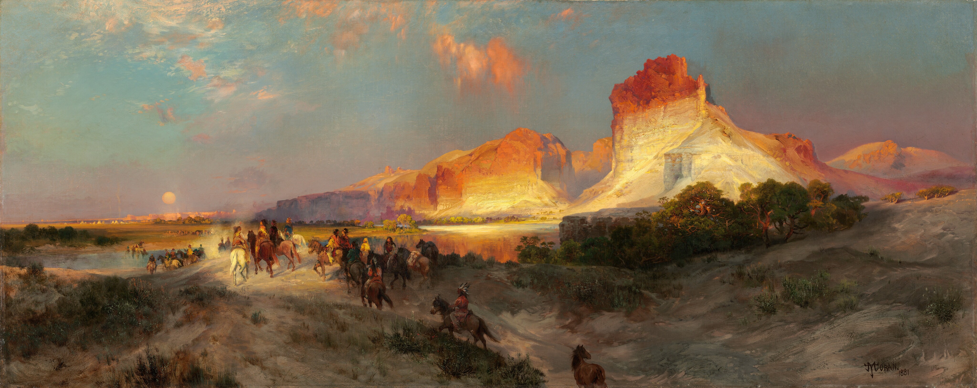 Green River Cliffs, Wyoming painting by Thomas Moran